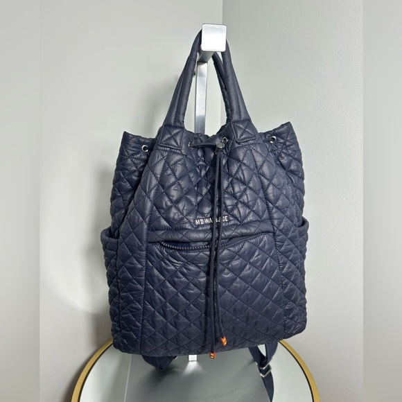 MZ Wallace Metro Convertible Backpack Navy - Picture 3 of 14